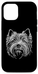 Custodia per iPhone 14 Pro Line Art Cairn Terrier Terriers