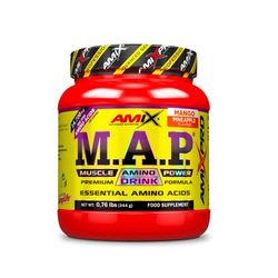 AMIX - Aminoácido en Polvo Muscle Amino Power - Suplemento Alimenticio que Aumenta la Fuerza y la Resistencia Muscular - Sabor Mango - Piña - 344 g