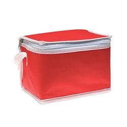 eBuyGB 6 Can Cooler Bag, Non Woven, Red