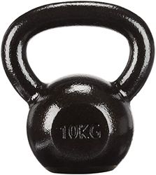 Amazon Basics Cast-Iron Kettlebell, 10kg, Black