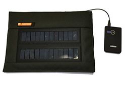 E-Mission Solar 2 W tas voor iPad/tablet met zonnepaneel en 2200 mAh oplaadbare externe batterij