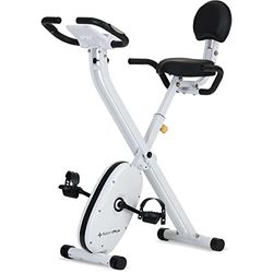 SportPlus bicicleta estática plegable para casa, control por app, respaldo, medición del pulso, resistencias controladas manualmente/ordenador, X Bike, ahorrar espacio, 3 modelos