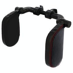 S SUMEX Reposacabezas Coche, Doble Apoyacabezas Lateral para Asiento de Coche para Niños y Adultos de Viaje, Negro con Bordado Rojo
