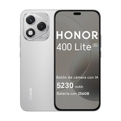 HONOR 400 Lite 5G - Smartphone de 8GB+256GB, Dual SIM NFC, 108MP con Botón con IA, 6.7'', Pantalla AMOLED con protección de la Vista, Batería de 5230mAh, IP65&SGS, MagicOS 9.0, Velvet Gray