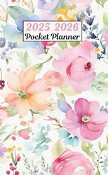 Pocket Calendar 2025 2026: 2 Year Pocket Planner for Purse | US Holidays | 1 Month per 2 Pages