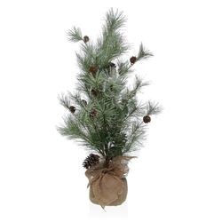 Versa Decoratieve plant linnen metaal kunststof cement 35 x 60 x 35 cm