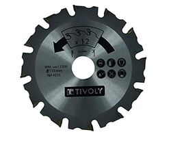 TIVOLY XT50512004535 - Disco para esculpir moedor madeira com corpos estranhos 115 x 22,2 mm