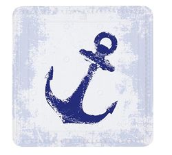 Kleine Wolke Textilgesellschaft Anchor, Plastica, Blu, 55 x 55 x 0,3 cm