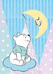 Winnie Pooh Moon - Grootte: 50 x 70 cm - Komar, muurschildering, posters, kunstdruk (zonder lijst), Disney