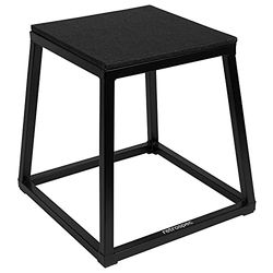 Retrospec Plataformas de salto Plyo unisex para gimnasio en casa, ejercicio pliométrico de salto y caja de saltos, negro mate, 18 pulgadas