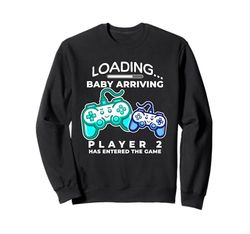Loading Baby Arriving Video Game Pregnancy Announcement Sweatshirt