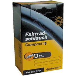 Continental d'Aria Compact 16, Camera d'Aria per Bicicletta. Unisex Adulto, Nero, 32/47-305/349