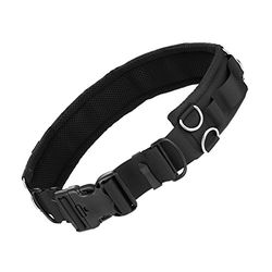 Powerextra Multifunction Outdoor Photography Adjustable Waist Strap Belt with D-rings for Hanging Tripod Lightweight Camera Bag Lens Pouch Flash Bag etc (Black)