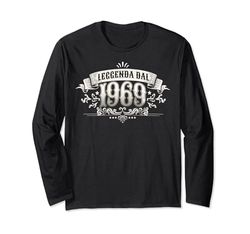 Leggenda Dal 1969 Compleanno Personalizzato 55 Maglia a Manica