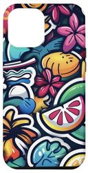 Carcasa para iPhone 14 Pro Max Funda para teléfono con patrón de frutas de verano 2024