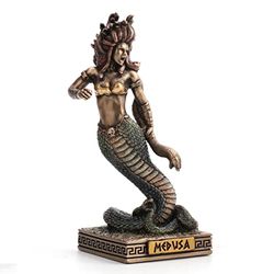 Veronese Design Meduza Gorgon Żywica Ręcznie Malowana Miniaturowa Figurka