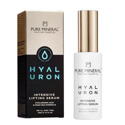 Pure Mineral - Sérum Liftant Intensif Hyaluron pour Tous Types de Peau - Action Raffermissante, Minéraux Mer Morte, Hydratation Optimale - Sans silicones, sulfates, parabènes - 30ml