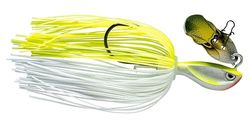 Rapala - Leurre de Pêche Rap-V Pike Bladed Jig Construction Sans Plomb (Bismuth), Leurre Eau Douce Coulant, Profondeur de Nage Variable, 10cm / 21g, Fabriqué en Estonie - Silver Fluorescent Chartreuse