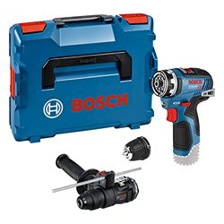 Bosch Professional 12V System GSR 12V-35 FC - Atornillador a batería (Brushless, 35 Nm, 2 cabezales FlexiClick, en L-BOXX)