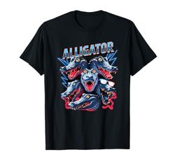 90s Vintage Alligatore Alligatori Maglietta