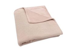 Jollein 517-522-67068 Couverture tricotée pour Enfant avec Polaire Basic Knit Rose (100 x 150 cm)