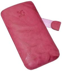 Originele Suncase lederen tas (lipje met terugtrekfunctie) voor Samsung Galaxy R (i9103) wash-pink