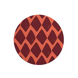 Questo Casa, Ronde digitaal bedrukte muismat, antislip onderkant, voor kantoor en thuis, diameter: 22 cm