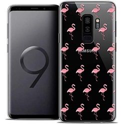 Caseink Coque pour Samsung Galaxy S9+ / S9 Plus (6.2) Housse Etui [Crystal Gel Motif HD Collection Pattern Design Les Flamants Roses - Souple - Ultra Fin - Imprimé en France]