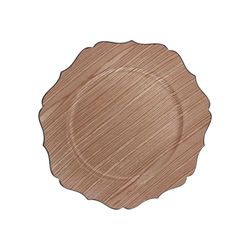 Avilia Sottopiatto in Ceramica con Effetto Legno, Diametro 33 cm, Elegante e Raffinato per una Tavola Accogliente e Moderna, Perfetto per Occasioni Speciali e Regali di Classe.