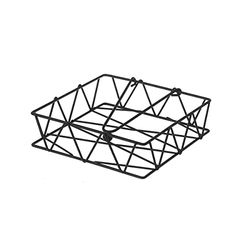 D,casa 136863 Geometric Napkin Holder Black Metal