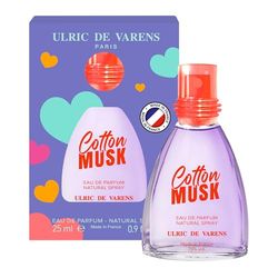 ULRIC DE VARENS - Eau de Parfum Cotton Musk - Floral Musqué - Parfum Femme - Vaporisateur - Made in France - 25 ml
