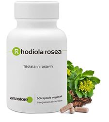 Rhodiola Rosea, Titolato al 5% di Rosavine, 60 Capsule Vegetali