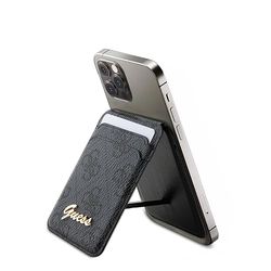 GUESS CG Mobiele Portemonnee Cardslot Magsafe Stand 4G Classic - Zwart