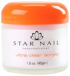 Star Nail International Ultra Clear Nail Acrylic Powder 1.6oz- White