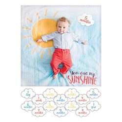 Conjuntos de presentes para recém-nascidos da marca Lulujo. Modelo Lange em coton & cartes - "You are my sunshine"