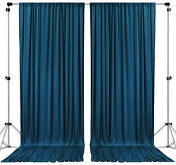 AK TRADING CO. Tende a pannelli con tasche per asta, 3 x 3 m, color foglia di tè scuro, in poliestere, con tasche per asta, decorazioni per la casa, per cerimonie, matrimoni, feste, finestre