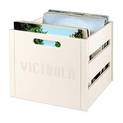 Victrola Wooden Record Crate, White (VA-20-WHT)