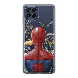 ERT GROUP mobiltelefonfodral för Samsung M53 5G originalt och officiellt licensierat Marvel mönster Spider Man 004 optimalt anpassad till formen på mobiltelefonen, gedeeltelijk transparant