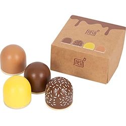 Small Foot Baci di Cioccolato Fresh in Legno di, Accessori per Negozio e Cucina per Bambini, da 3 Anni, 12349 Giocattoli, Multicolore