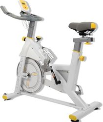TechFit Hometrainer, fiets met 8 kg vliegwiel, hometrainer met magnetische weerstandsinstelling, LCD, tablethouder en drinkfles