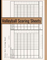 Volleyball Scoring Sheets: 50 Games Sheets | Volleyball Game Scoring Pad