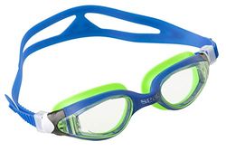 SEAC Ritmo JR, Occhialini da Nuoto in Piscina e in Mare per Bambini e Ragazzi, Blu/Verde