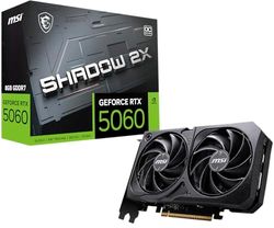 MSI GeForce RTX 5060 8G SHADOW 2X OC Graphics Card - 8GB GDDR7 (28Gbps/128-bit), PCIe 5.0 - HDMI 2.1b, 3 x DisplayPort 2.1b
