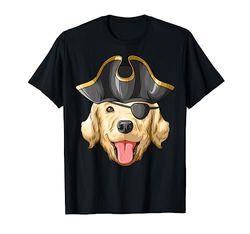 Pirata Golden Retriever Piratas Sombrero Golden Retriever Camiseta