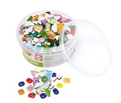 Rayher Mosaico Vetro Soft Misto, Colori Misti, Poligonale Barattolo 500G, 14796999