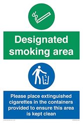 Designated smoking area Please place extinguished cigarettes in the containers provided to ensure.