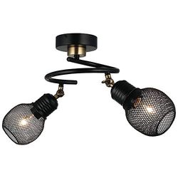 Homemania Lampe à plafond, 100% métal, doré, noir
