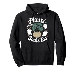 Cute Ghost Plant Kawaii Aesthetic Cottagecore Pullover Hoodie