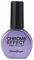Purple chrome effect nail polish. Easy to apply metallic finish nail polish