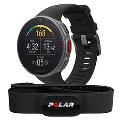 Polar Vantage V HR Reloj Premium con GPS y Frecuencia Cardíaca, Sensor H10, Multideporte y Perfil de Triatlón, Potencia de Running, Batería Ultra Larga, Resistente al Agua, M/L, Negro